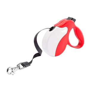 Correa Ferplast Friend Retractil Roja Y Blanca - Ferplast Chica